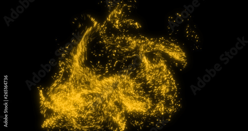 Abstract dynamic particles  texure