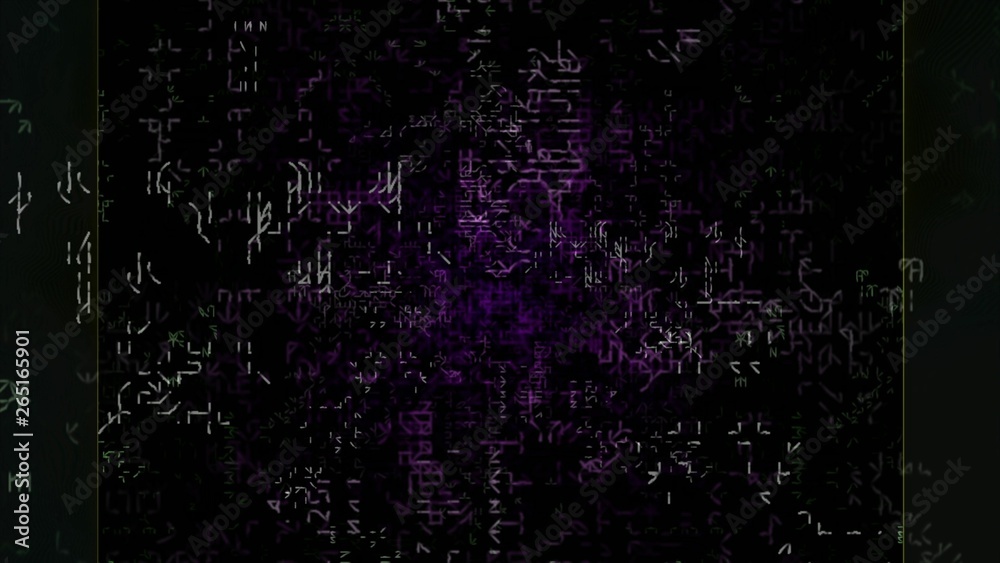 Naklejka premium abstract seamless background blue purple spectrum looped animation fluorescent ultraviolet light glowing neon line Abstract background web neon box circle pattern LED screens and projection technology