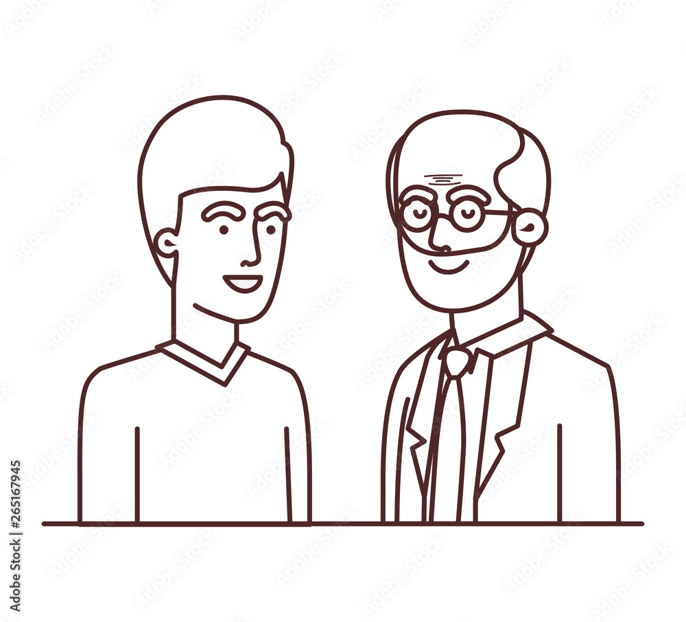 father with son avatar character father with son avatar character