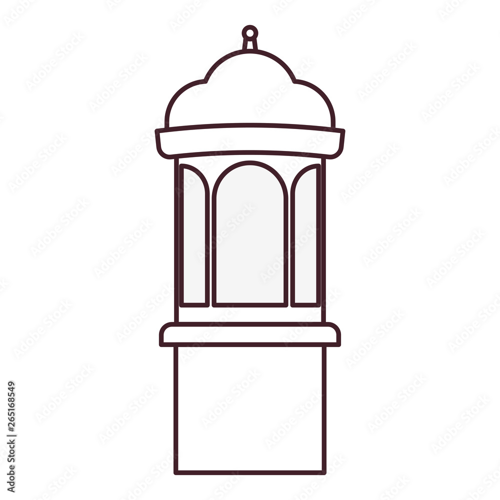 ramadan kareem lantern isolated icon