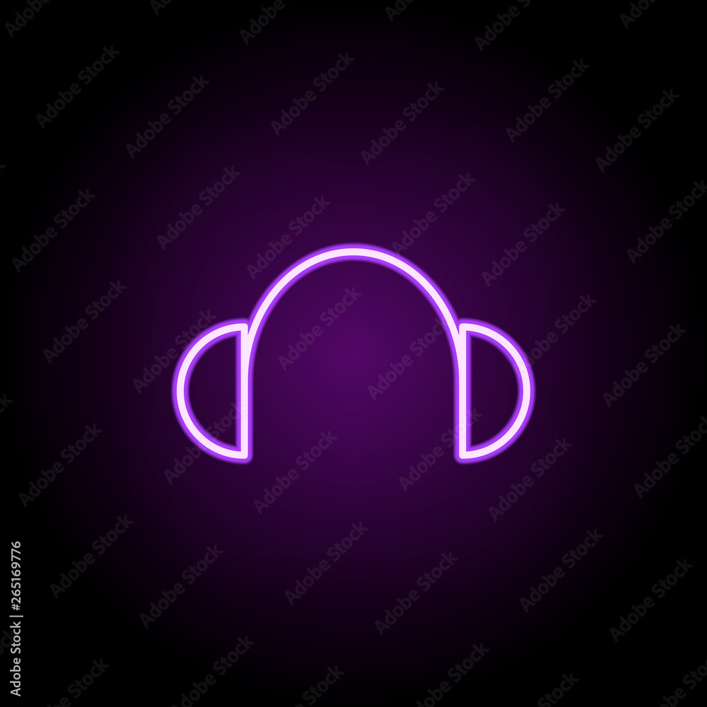 headphones neon icon. Elements of media, press set. Simple icon for websites, web design, mobile app, info graphics headphones neon icon. Elements of media, press set. Simple icon for websites, web design, mobile app, info graphics