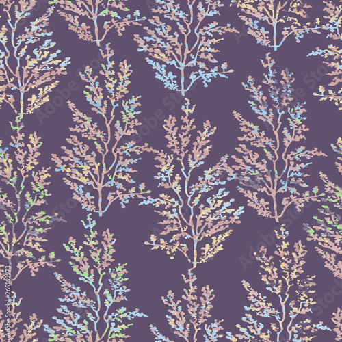 Seamless pattern with herbs, plants