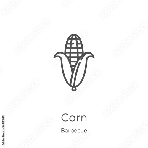 Fotografering corn icon vector from barbecue collection