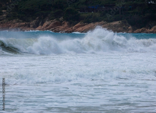 Grandes olas esperando surfistas para que las cabalguen © Jorge