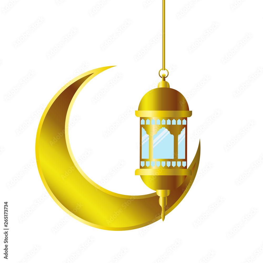 ramadan kareem lantern and moon hanging ramadan kareem lantern and moon hanging