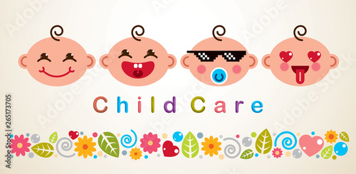 Childcare vector illustrati...