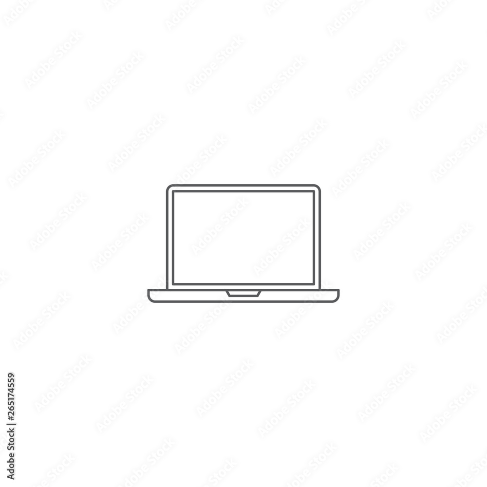 Laptop Icon in trendy flat style isolated on white background. Laptop Icon in trendy flat style isolated on white background.