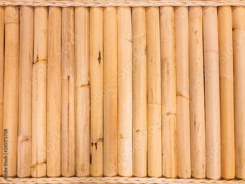 Beautiful bamboo background texture close up.  Decoration material in modern and vintage style.