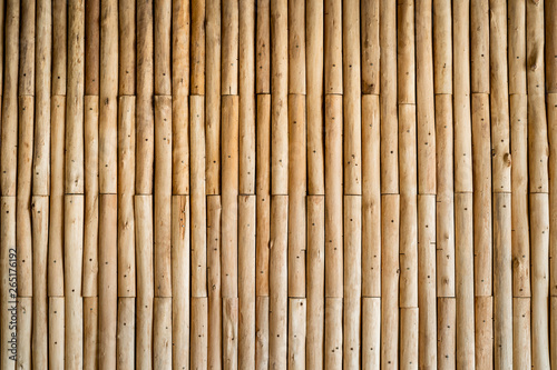 Fototapeta Naklejka Na Ścianę i Meble -  Vintage old bamboo fence close up.  Background and texture.