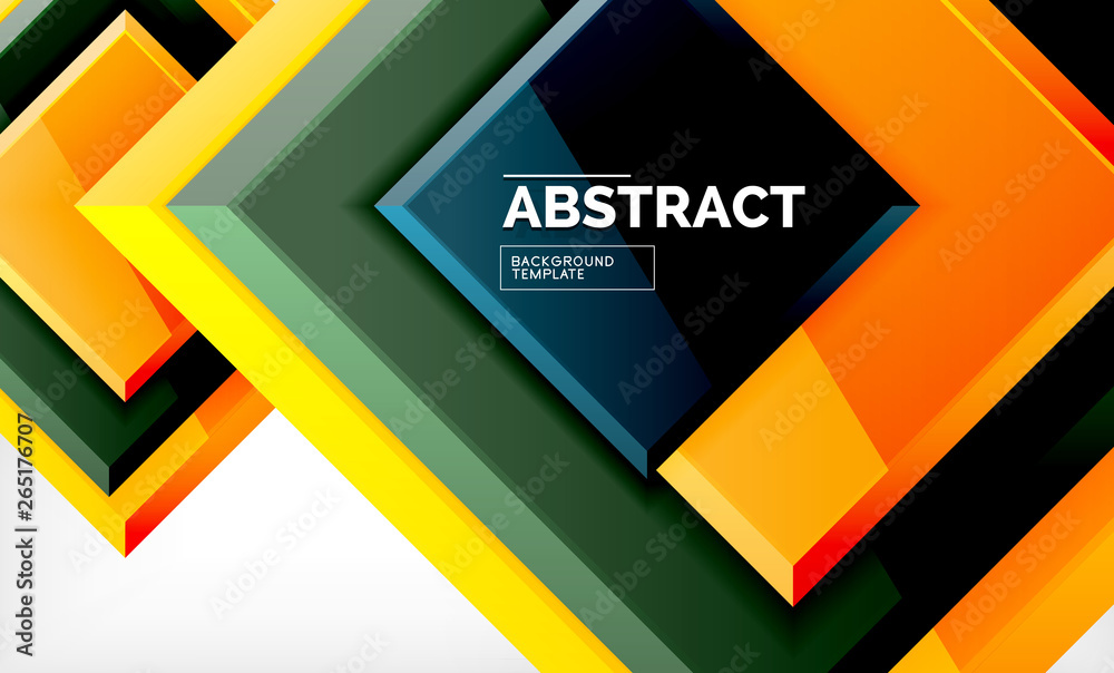 Square geometrical background Square geometrical background
