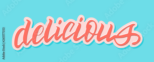 Delicious Restaurant– cute hand drawn doodle lettering label art banner poster