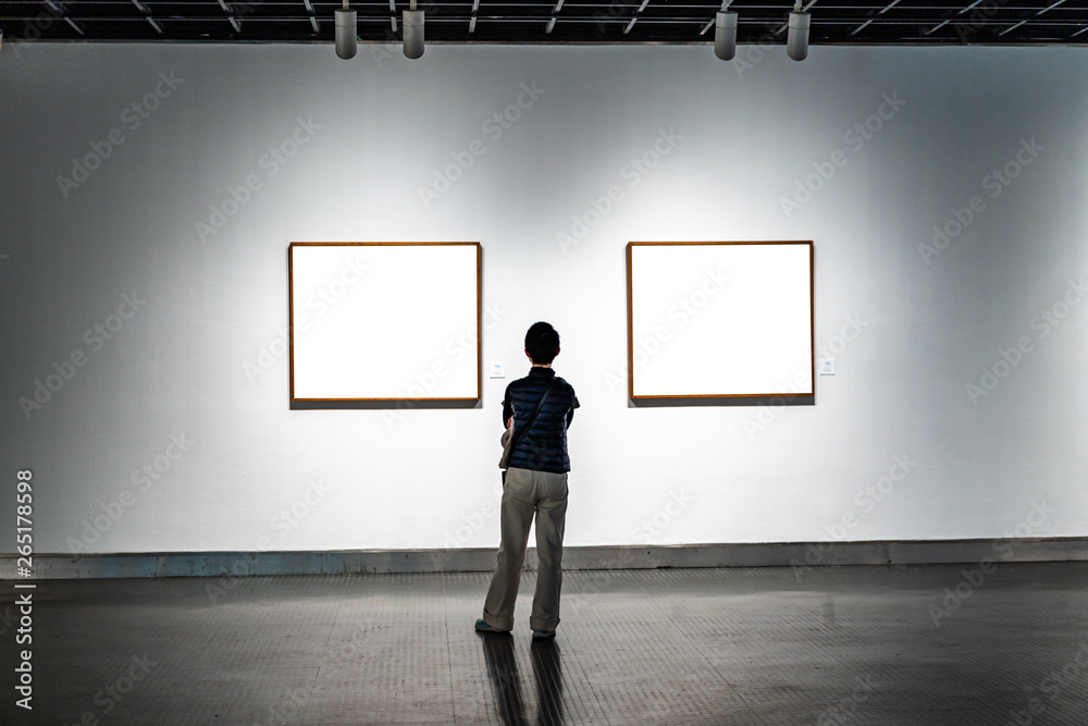 woman in gallery