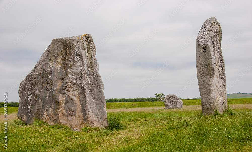 Details of stones in the Prehistoric Avebury Stone Circle, Wiltshire, England, UK