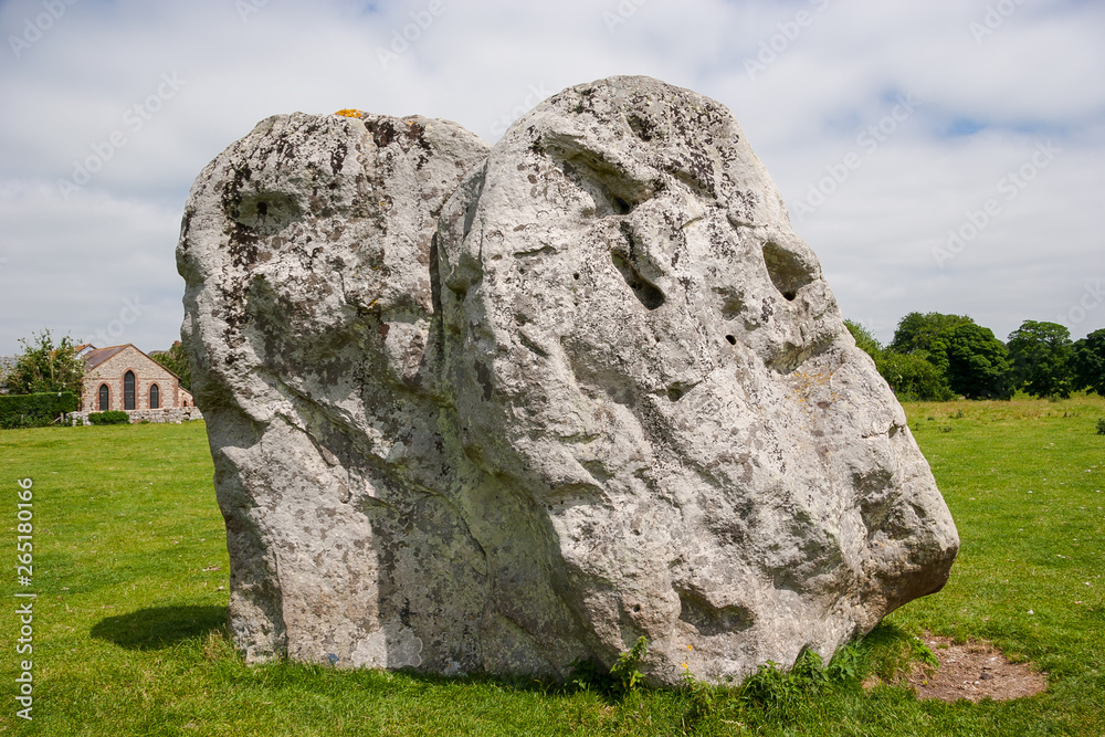 Details of stones in the Prehistoric Avebury Stone Circle, Wiltshire, England, UK