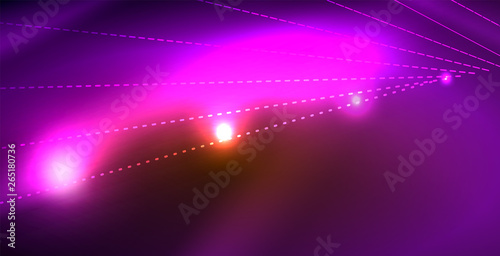 Color neon lights with waves abstract background