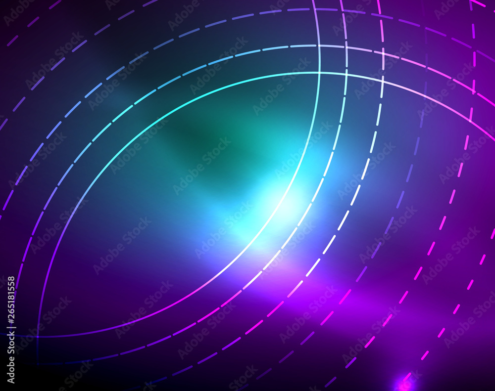 Neon circles abstract background Neon circles abstract background