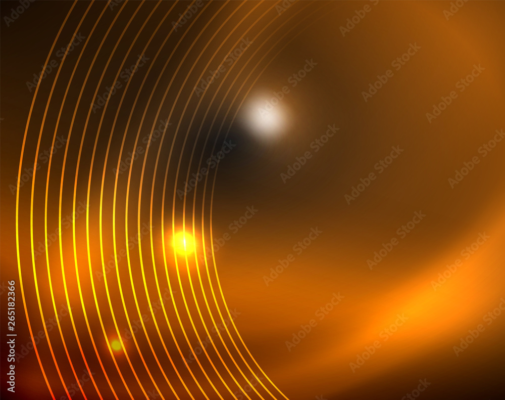 Dark space with neon color glowing lights abstract background Dark space with neon color glowing lights abstract background