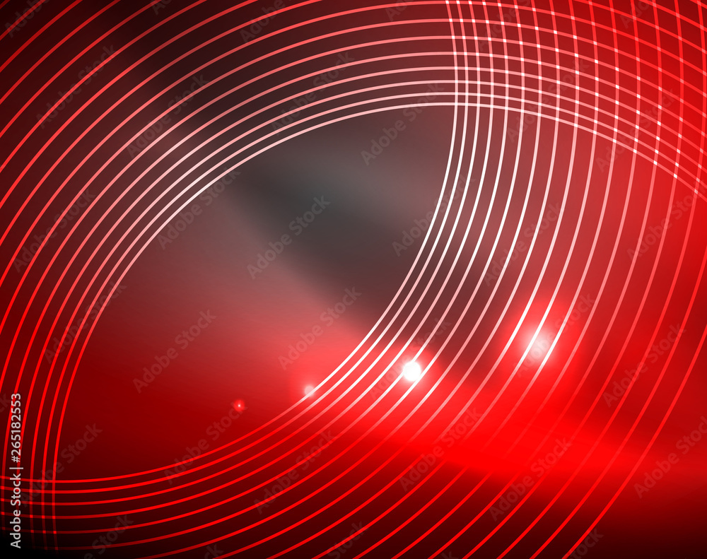 Dark space with neon color glowing lights abstract background Dark space with neon color glowing lights abstract background