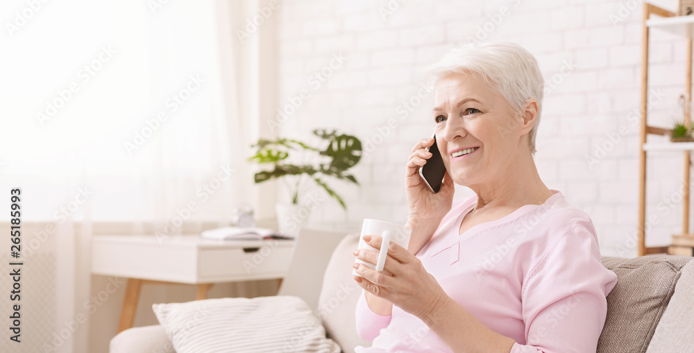 Lovely senior lady having fun conversation with her friend Lovely senior lady having fun conversation with her friend
