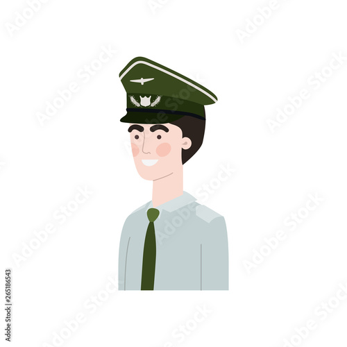 man pilot avatar character
