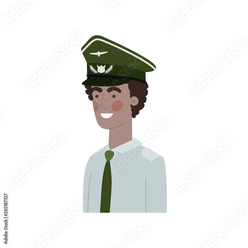 man pilot avatar character
