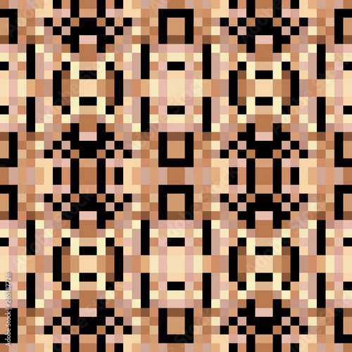 Fototapeta Naklejka Na Ścianę i Meble -  seamless repeatable pixel pattern background. abstract mosaic background with squares can be used for wallpaper, fabric, textile or clothing design. 