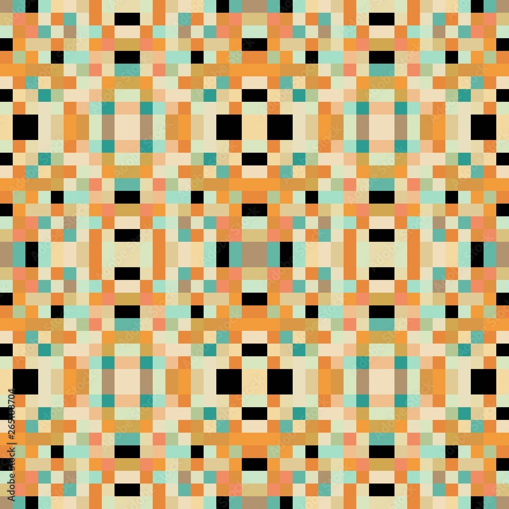 seamless pixel pattern mosaic. abstract background with squares can be used for wallpaper, fabric, textile or clothing design. seamless pixel pattern mosaic. abstract background with squares can be used for wallpaper, fabric, textile or clothing design.