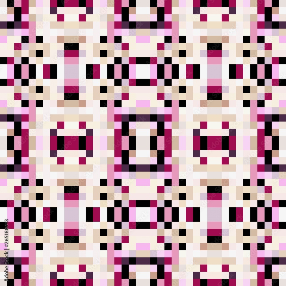 Fototapeta premium seamless pixel pattern mosaic. abstract background with squares can be used for wallpaper, fabric, textile or clothing design.