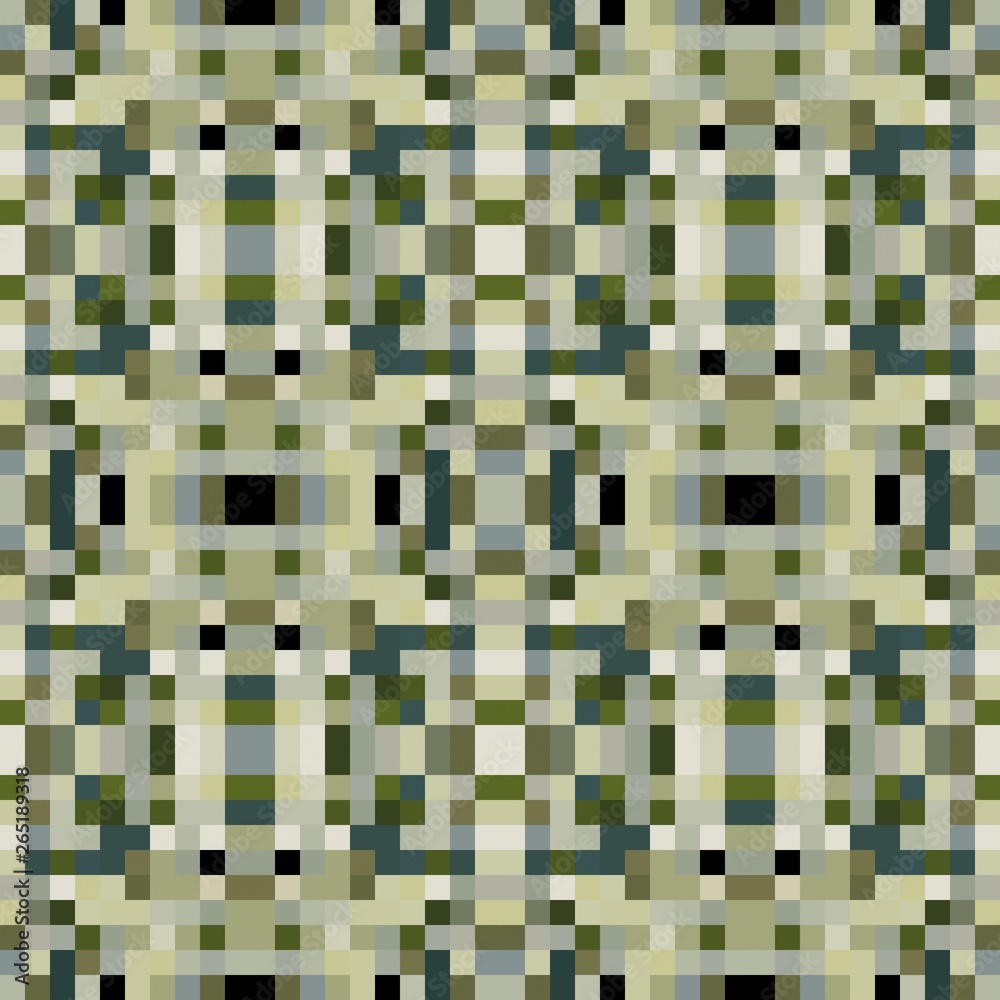 seamless pixel pattern mosaic. abstract background with squares can be used for wallpaper, fabric, textile or clothing design.