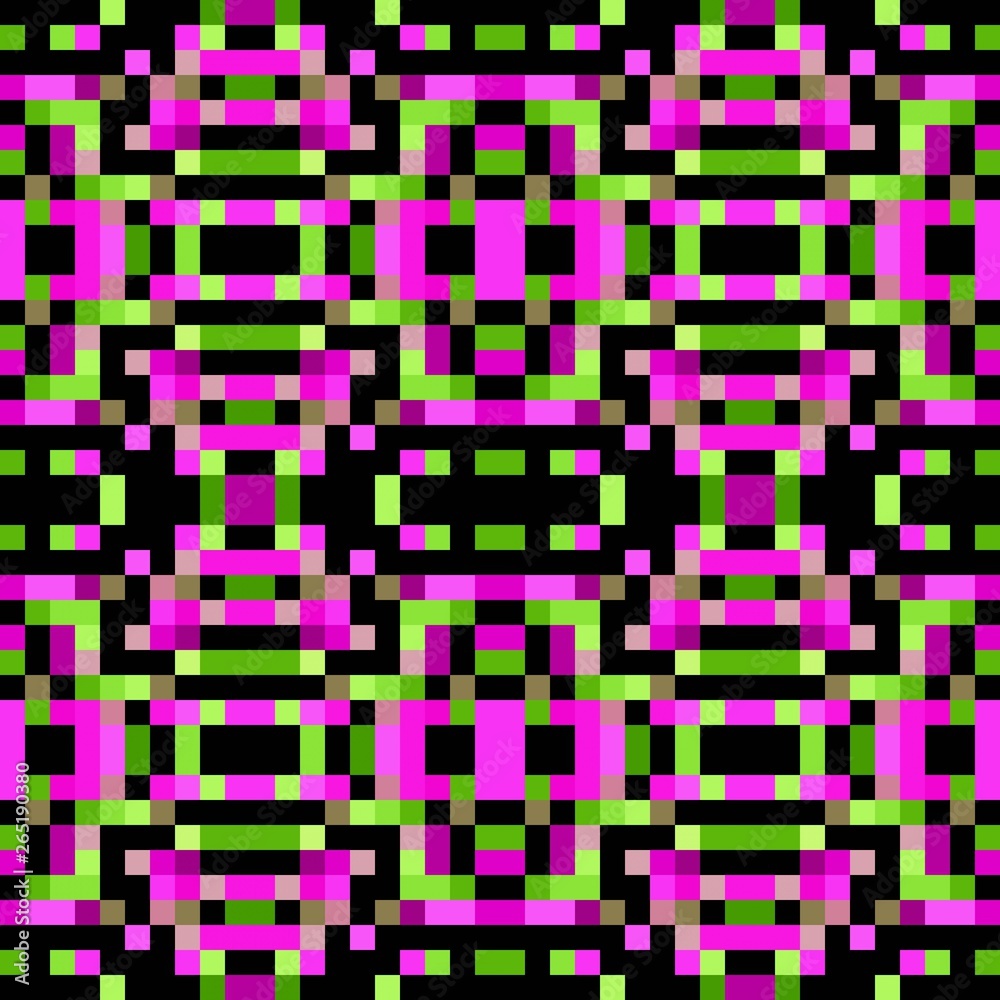 Fototapeta premium seamless pixel pattern mosaic. abstract background with squares can be used for wallpaper, fabric, textile or clothing design.