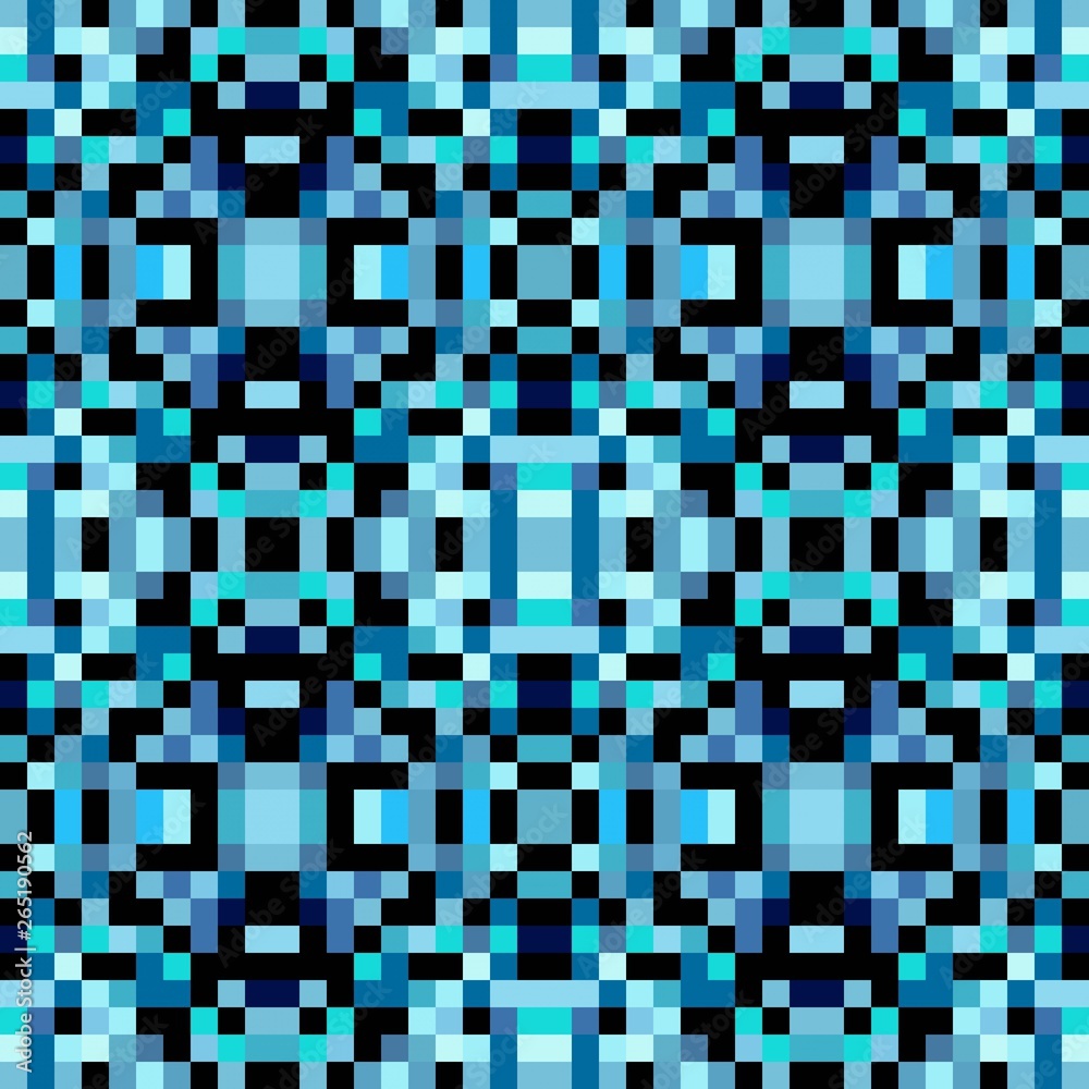 Fototapeta premium seamless pixel pattern mosaic. abstract background with squares can be used for wallpaper, fabric, textile or clothing design.