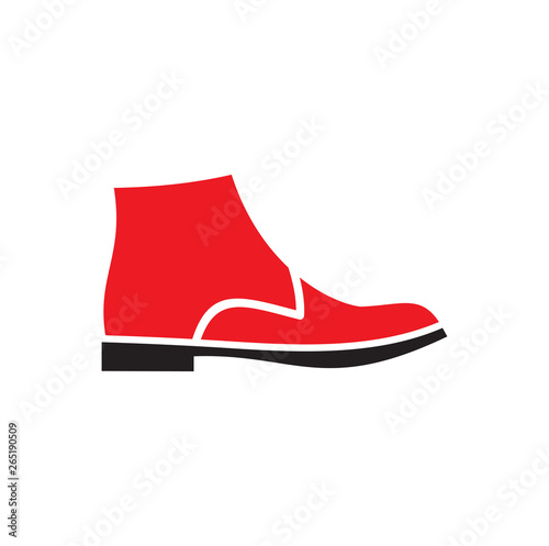 Shoe icon on background for graphic and web design. Simple vector sign. Internet concept symbol for website button or mobile app.