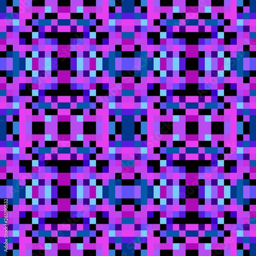 seamless pixel pattern mosaic. abstract background with squares can be used for wallpaper, fabric, textile or clothing design.