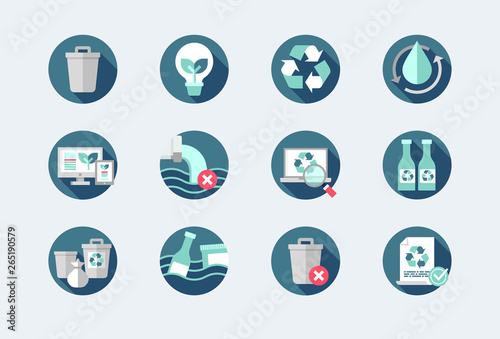 recycle waste management web icons