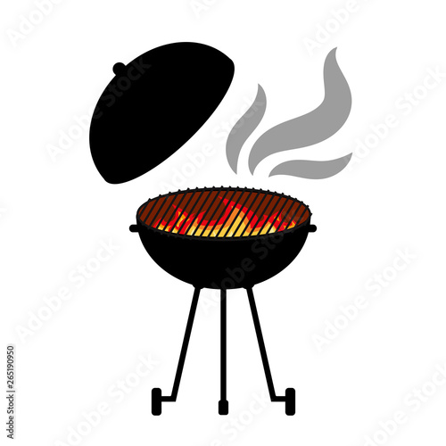 rauchender Grill