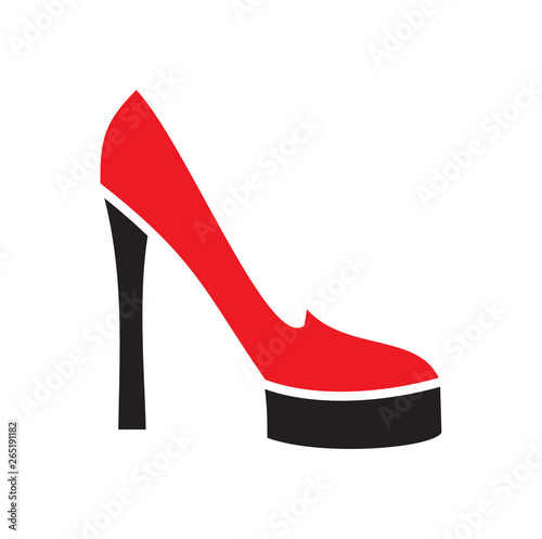 Shoe icon on background for graphic and web design. Simple vector sign. Internet concept symbol for website button or mobile app.