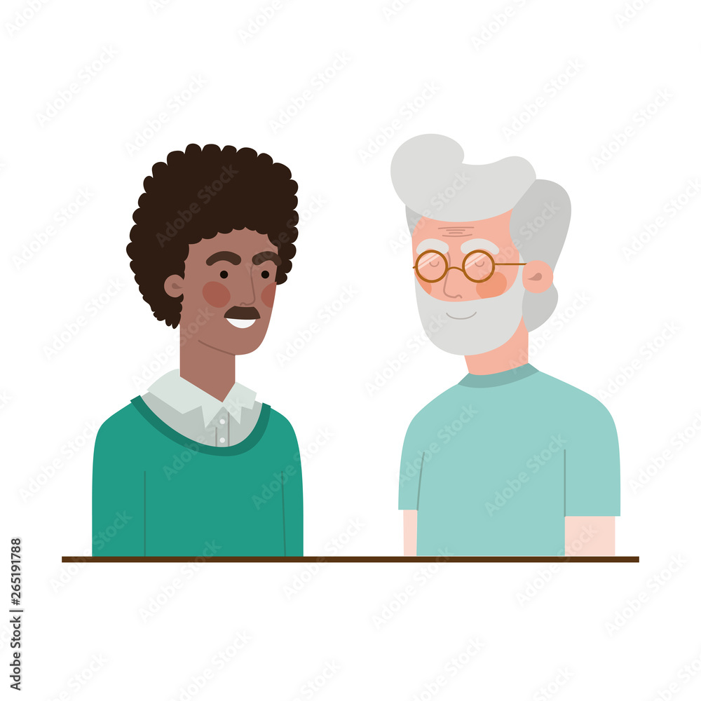 father with son avatar character father with son avatar character