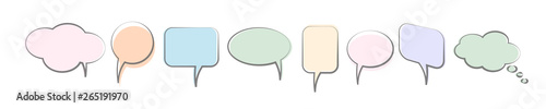 colorful speech bubbles vector banner photo