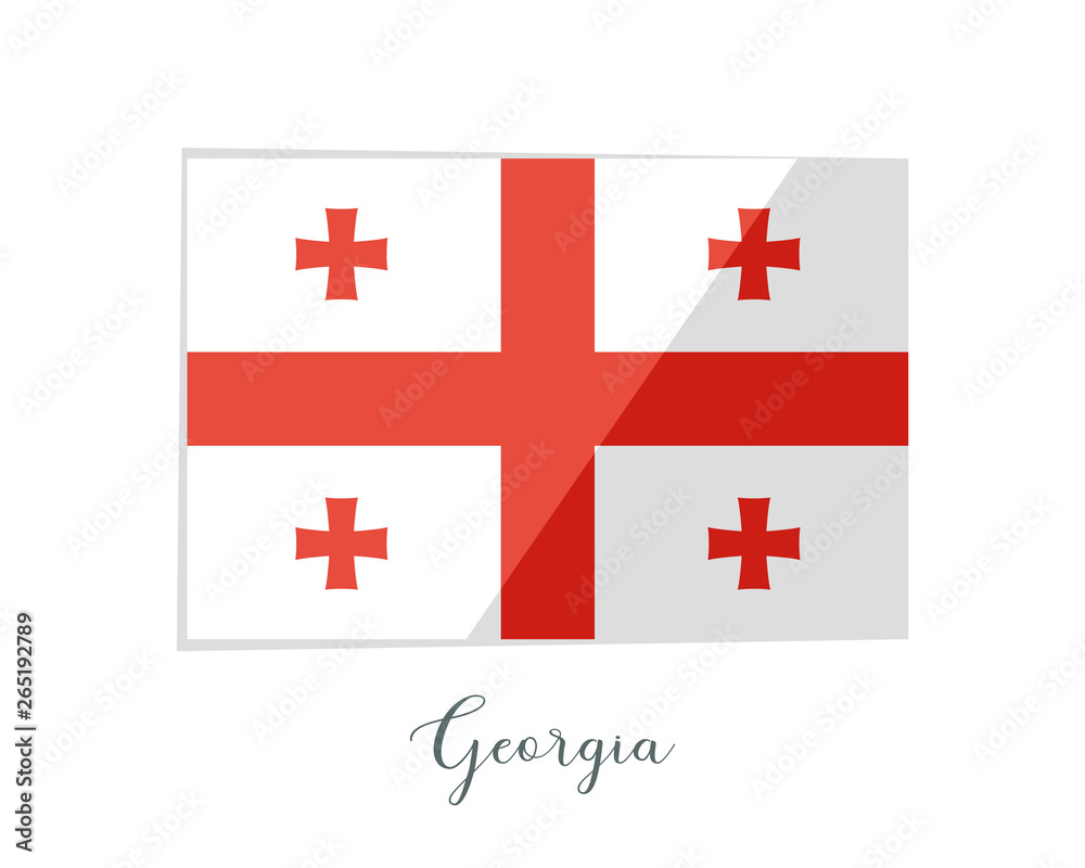 Flag of Georgia traditional government symbol of the country