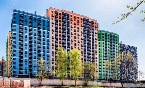 Moscow. April 29, 2019. Proizvodstvennaya Street. New building of the residential complex 