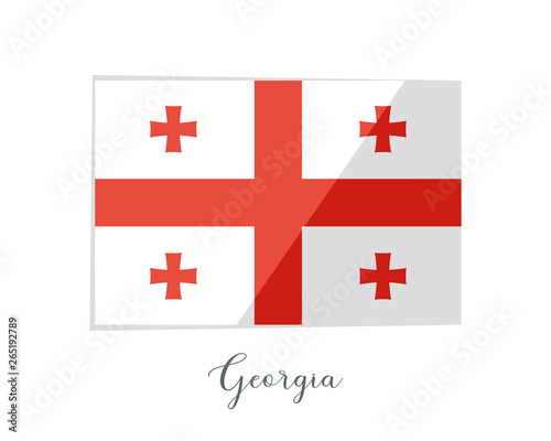 Flag of Georgia traditional government symbol of the country