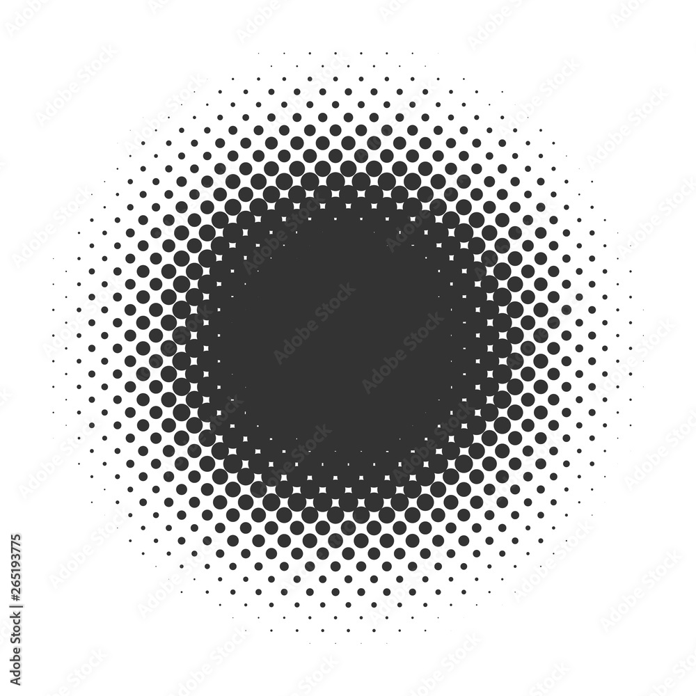 Abstract Halftone Background frame. Isolated backdrop