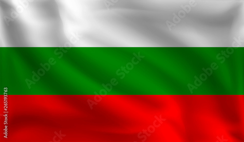 Free Download Waving Bulgarian flag, the flag of Bulgaria, vector illustration - GFXLoad