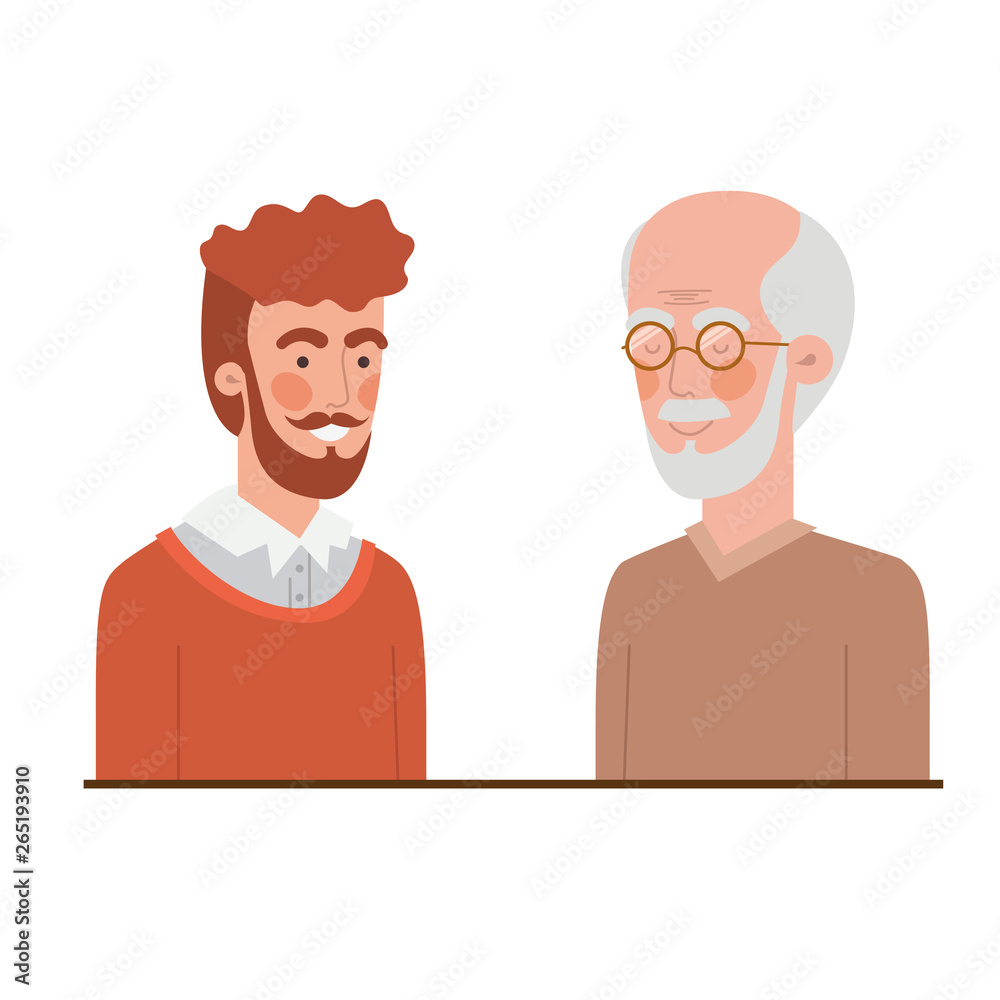 father with son avatar character father with son avatar character
