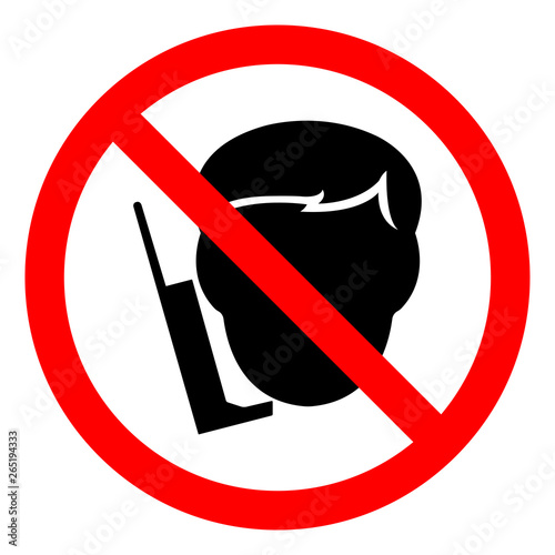 Walking Do Not Use Mobile Phone Symbol Sign, Vector Illustration, Isolate On White Background Icon. EPS10