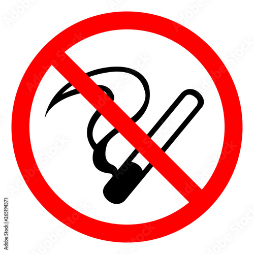 No Smoking Symbol Sign ,Vector Illustration, Isolate On White Background Icon. EPS10