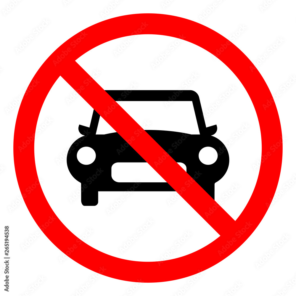 No Parking Symbol Sign,Vector Illustration, Isolated On White Background Icon. EPS10