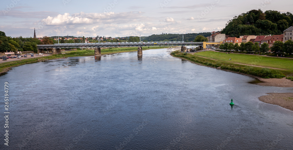Obraz premium Die Elbe bei Meissen