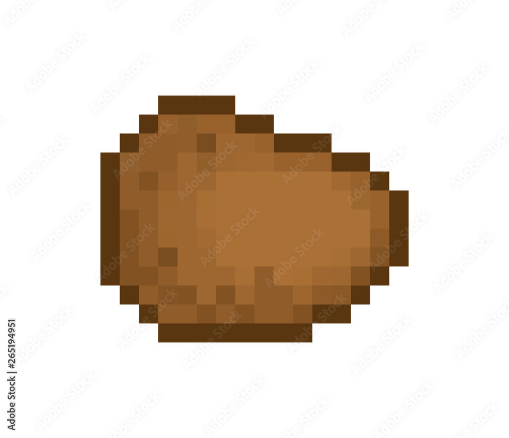 Potato pixel art. Vegetable pixelated. Old game graphics. 8 bit Vector illustration Potato pixel art. Vegetable pixelated. Old game graphics. 8 bit Vector illustration