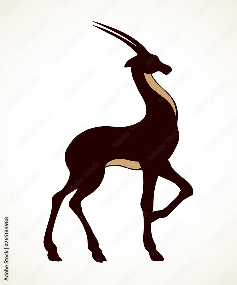 Fototapeta premium Antelope. Vector drawing